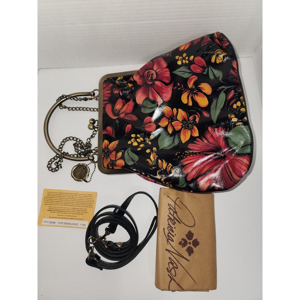 NWOT Patricia‎ Nash Kiss Lock Satchel Tropical Escape